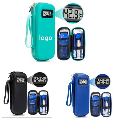 Portable Insulin Cooler Case with Digital Temperature Display