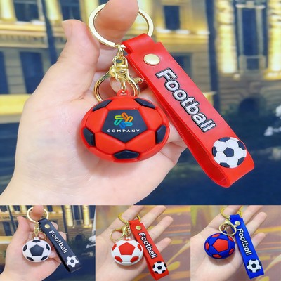 Fan Silicone Football Keyrings