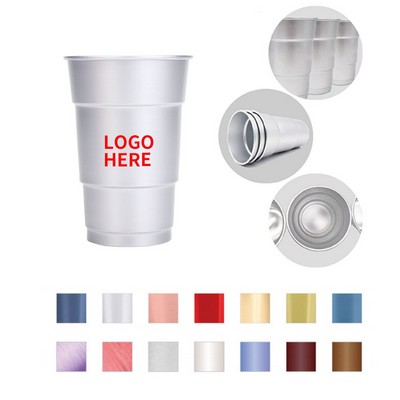 16oz Outdoor Gathering Aluminum Chill Beer Tumbler