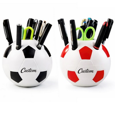 Soccer Ball Plastic Pen Holder