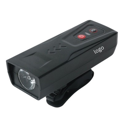Heavy Duty Plastic Bicycle Headlight With Wired Warning Horn And USB Direct Charge