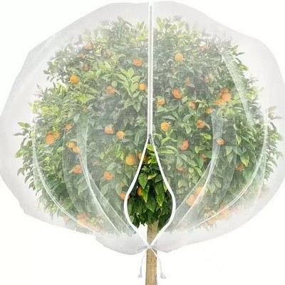 Insect Net Cover with Drawstring and Zipper for Greenhouse Fruit Trees