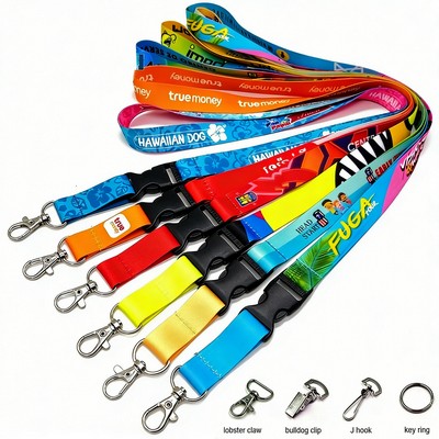 Dye Sublimation Buckle Release Lanyard
