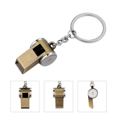 Metal Loud Referee Emergency Whistle Keychain