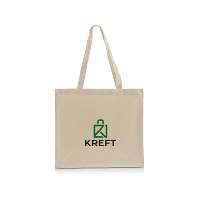 Large Square-Ish Cotton Canvas Gusset Tote