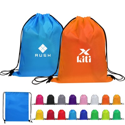 Large Sport Polyester Drawstring Backpack 16.5"x13.4"