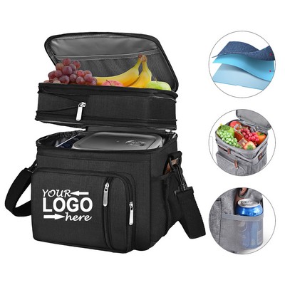 Double Layer Insulated Large Lunch Cooler