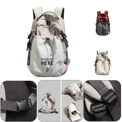Fashion Contrasting Nylon Backpack