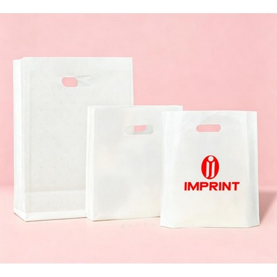 Milky White Die-Cut Handle Plastic Shopping Bag