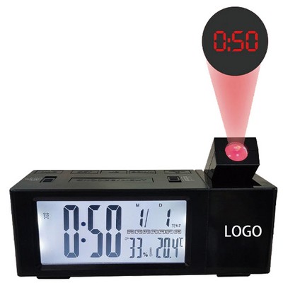 LCD Electronic Snooze Alarm Clock Projection Voice Controlled Electronic Alarm Clock