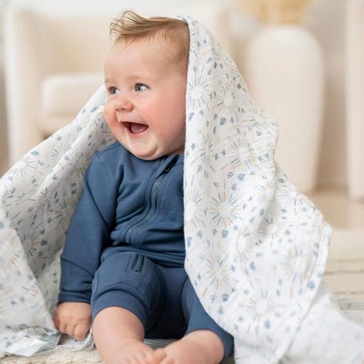 Bamboo Interlock Fabric Baby Swaddle Blanket