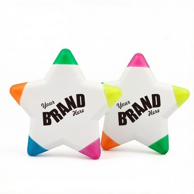 5-In-1 Star Shaped Multicolor Highlighter Marker