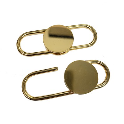 Gold Plated Brass Oval Key Ring