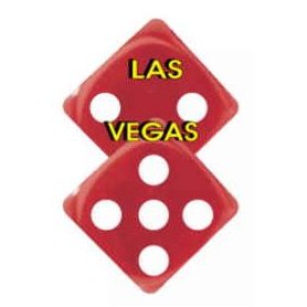 Las Vegas Dice Promotional Magnet w/ Strip Magnet (4 Square Inch)