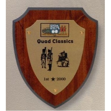Simulated Walnut Arrowhead Shield Award w/ Shield Plate (7.25"x9")
