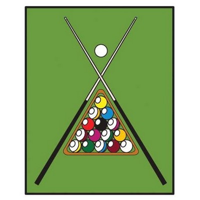 Pool Table Rack Promotional Magnet w/ Strip Magnet (6 Square Inch)