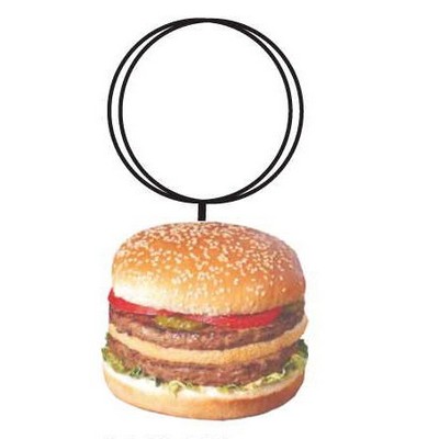 Double Meat Burger Executive Key Chain w/Mirrored Back (4 Square Inch)