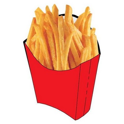 French Fries Executive Magnet w/ Full Magnetic Back (6 Square Inch)