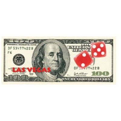 Las Vegas Dice $100 Bill Maxi Magnet (4 Square Inch)