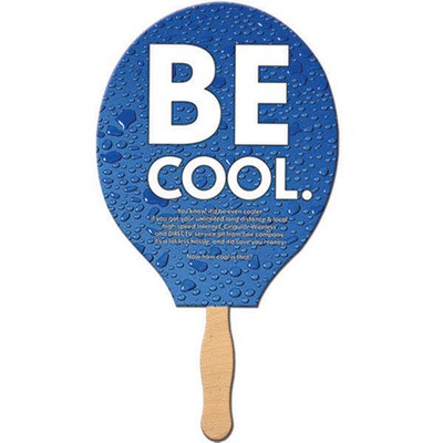Tennis Racket Sandwiched Hand Fan Full Color