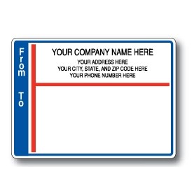 Standard Typewriter Mailing Label Roll w/Wide Left From-To Border