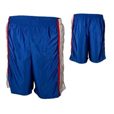 Adult Cool Mesh Flat Back Short w/Contrasting Side Panel & Piping (9" Inseam)