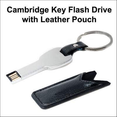 Cambridge Key Flash Drive with "Leather" Pouch - 512 MB