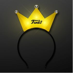Light Up Yellow Crown Tiara Princess Headband - PRINTED