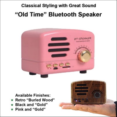 Old Time Bluetooth Speaker - Pink