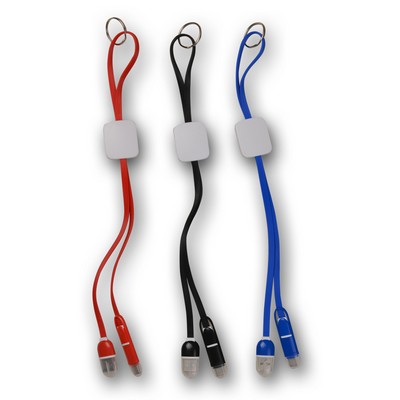 3" 1 Micro/TypeC/Lightning Compatible Charging/Sync Cable