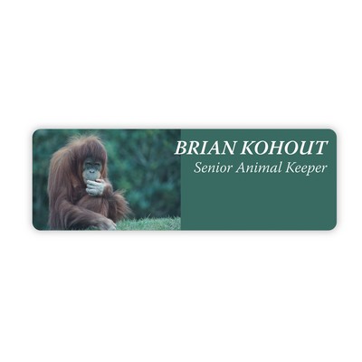 Rectangular Nameplate w/Rounded Corners (3"X9") Rectangle - logo only