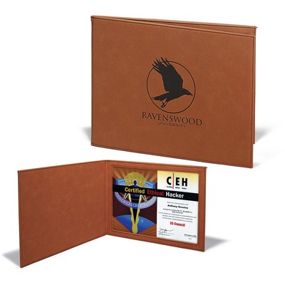 Leatherette Certificate Holder (Rawhide Brown)
