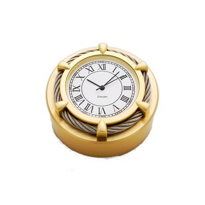 Chelsea Clock® Cable Bezel Paperweight Clock