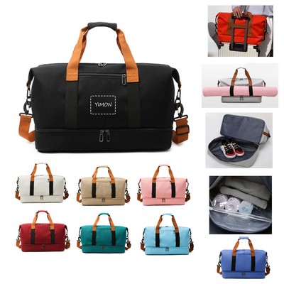 The Weekender Travel Bag with Drop Bottom