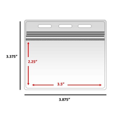 Horizontal Sealed Badge Holder (2" x 3")