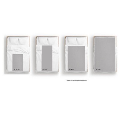 Ultra Soft and Smooth Microfleece White Stadium sized Blanket, (30"x60"), Blank Only