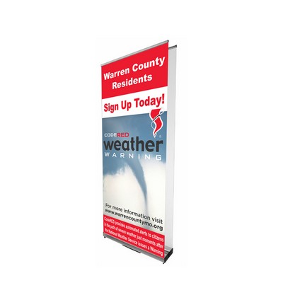 Tandem 33 Duo (33.5") Dbl Banner Stand, Poly Film
