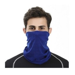 Plain Blue Neck Gaiter Face Cover