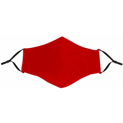 Red Face Mask with Adjustable Ear Loops