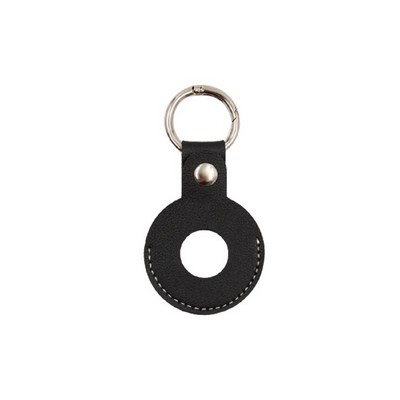 PU Leather Tag Holder with Keyring