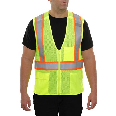 Reflective Apparel™ 5 Point Breakaway DOT Pocketed Mesh Vest- X Back