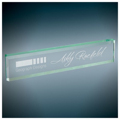 Jade Glass Desk Wedge
