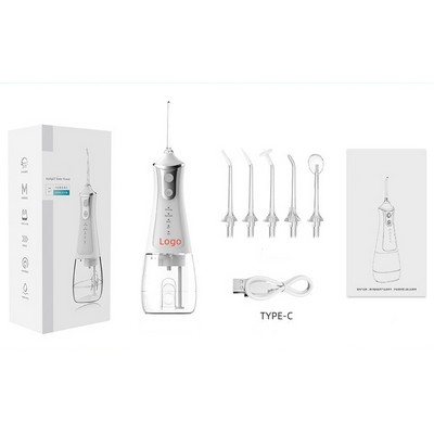 Professional Cordless Water Dental Flosser with 5 Jet Tips