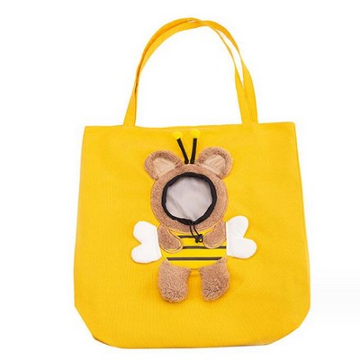 Dog Carrying Tote Bag with Bee Design