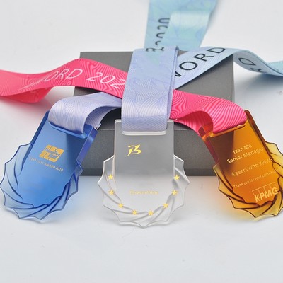 Vibrant Glass Award Medal