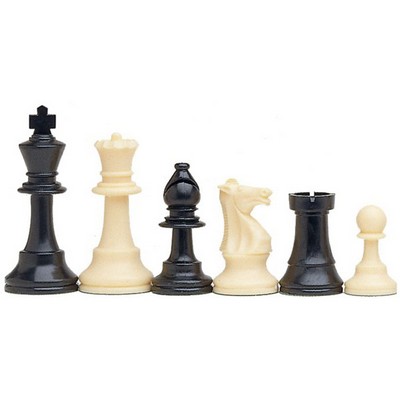 Staunton Tournament Plastic Chess Pieces, 3.75" King