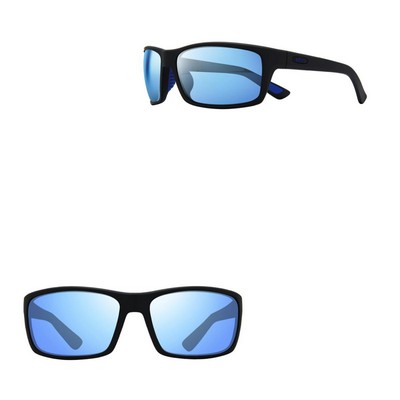 Revo Matte Black Rebel Sport Wrap Sunglasses w/Superflex