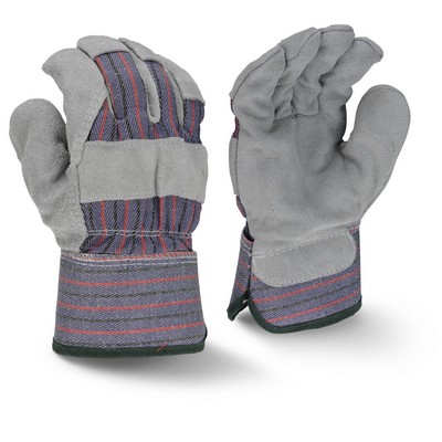 Radians® Full Regular Shoulder Gray Split Cowhide Large Leather Palm Glove