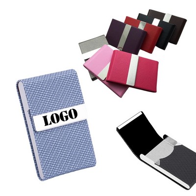 Compact PU Leather Business Card Pocket Case