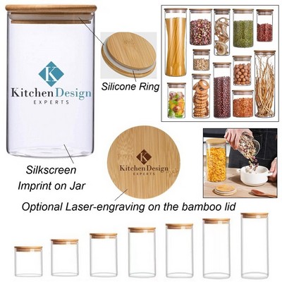 Jars Containers with Bamboo Lid